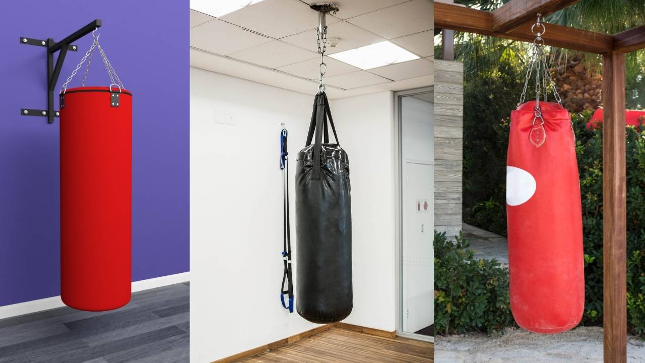 Setting up a boxing bag at home sale